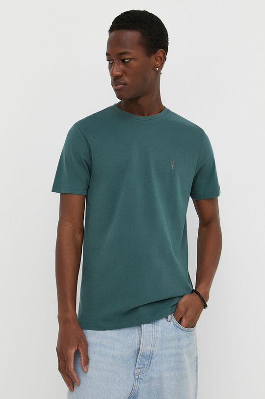 

Хлопковая футболка (3 шт.) BRACE SS CREW AllSaints, зеленый