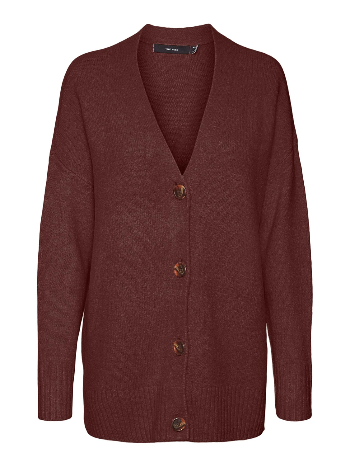 

Кардиган Vero Moda Lange Strickjacke Oversize VMLEFILE, цвет Weinrot
