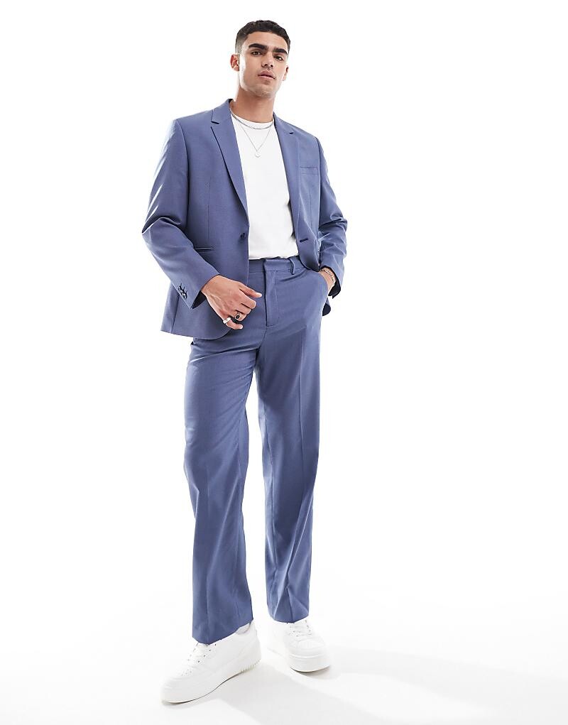 

Прямые костюмные брюки королевского синего цвета ASOS DESIGN