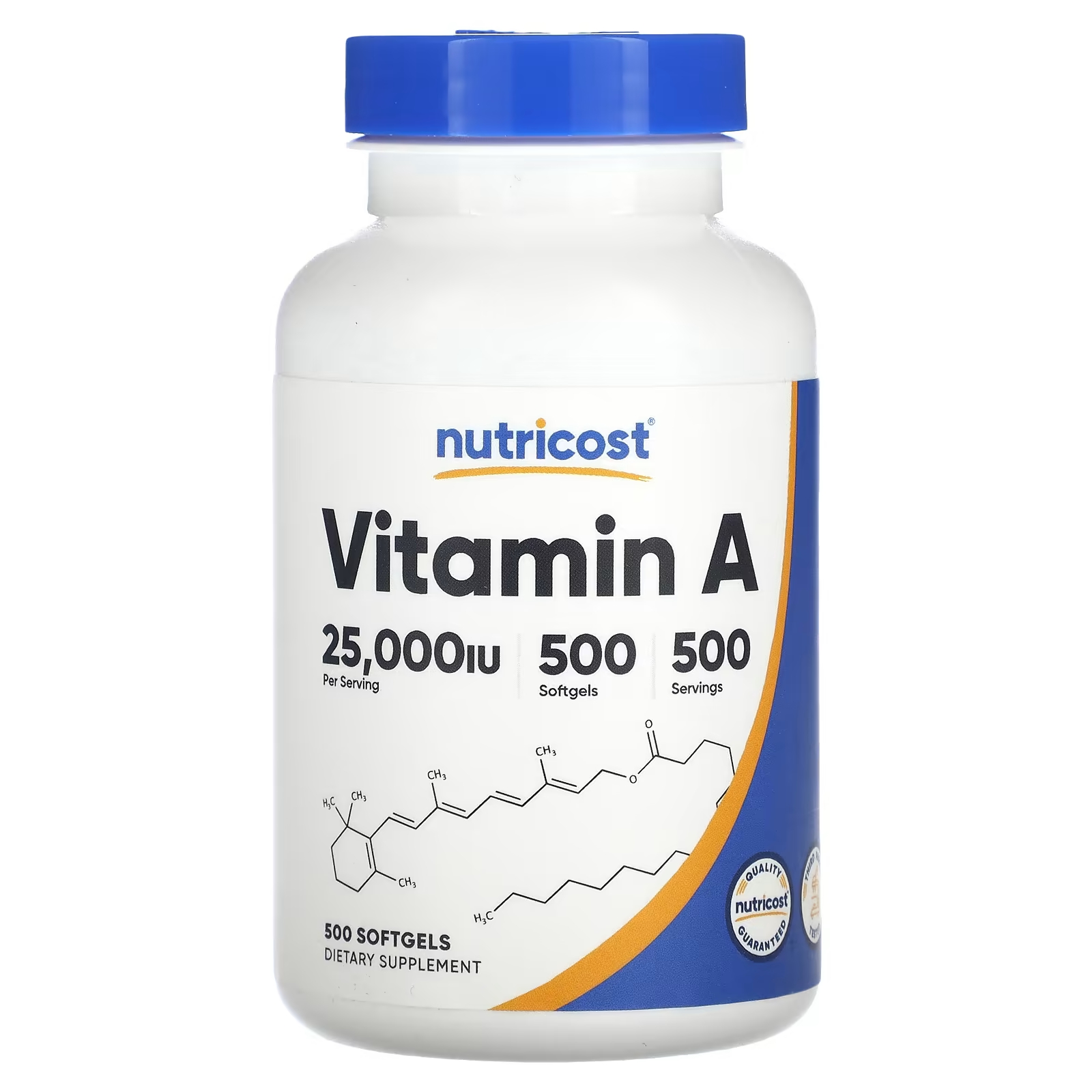 Nutricost Витамин А 25 000 МЕ 500 мягких таблеток витамин а carlson 25 000 ме 300 мягких таблеток