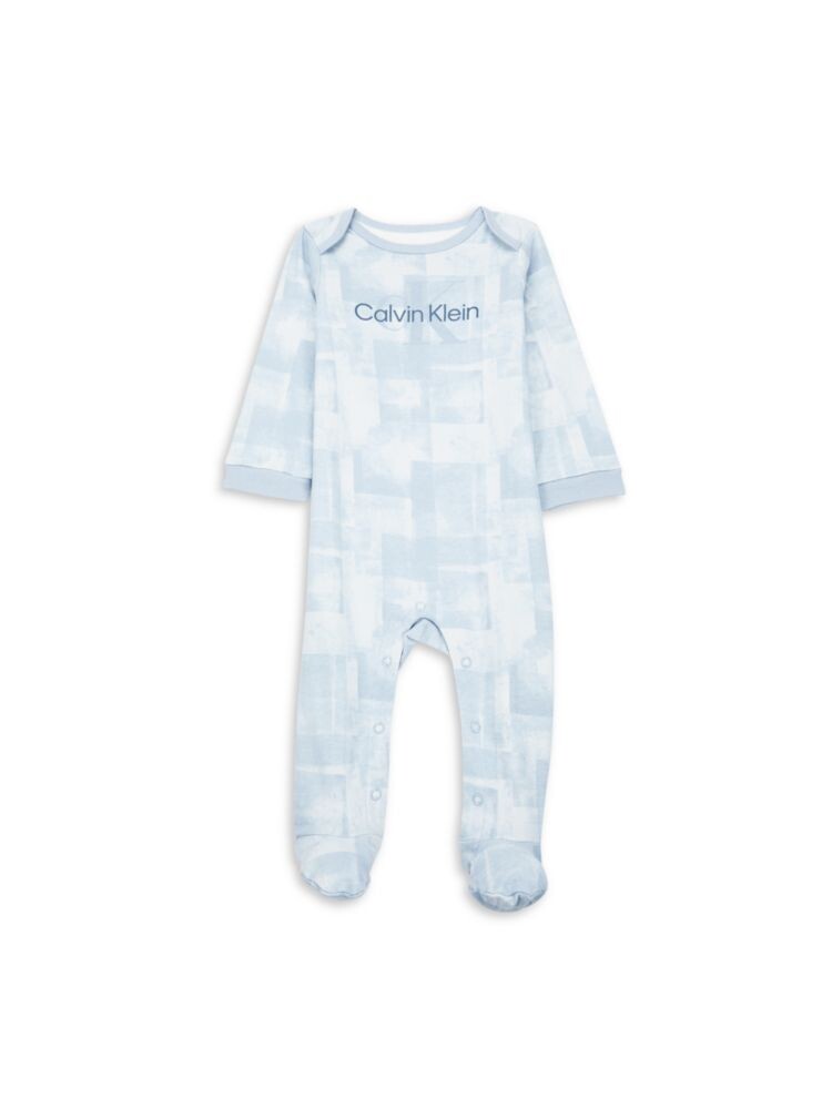 

Хлопковая футболка с логотипом для маленьких мальчиков Calvin Klein, синий