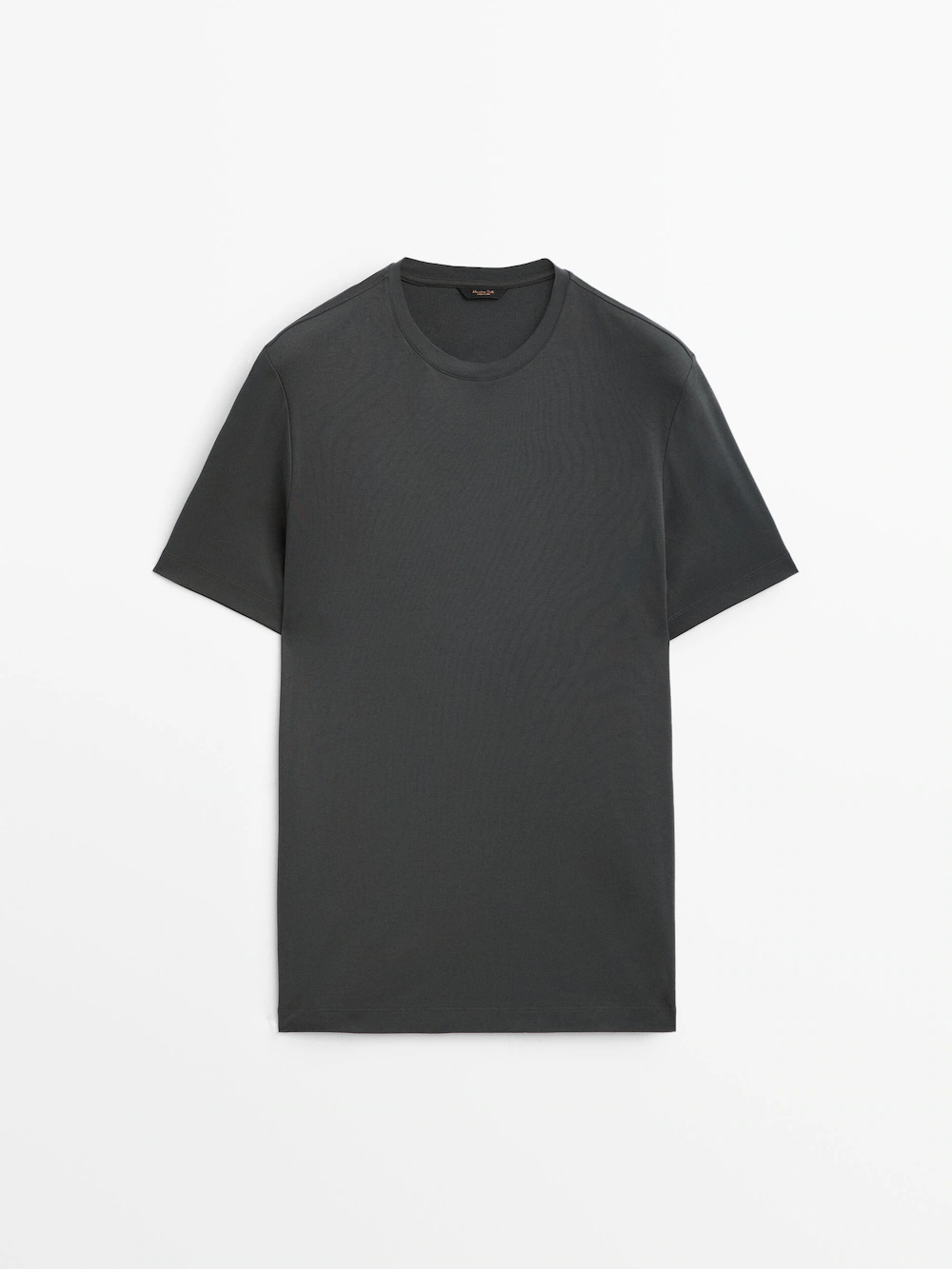 

Футболка из мерсеризового хлопка с коротким рукавом Massimo Dutti, серый
