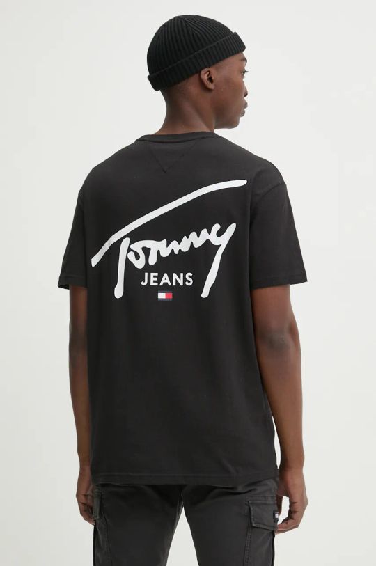 

Хлопковая футболка Tommy Jeans, черный