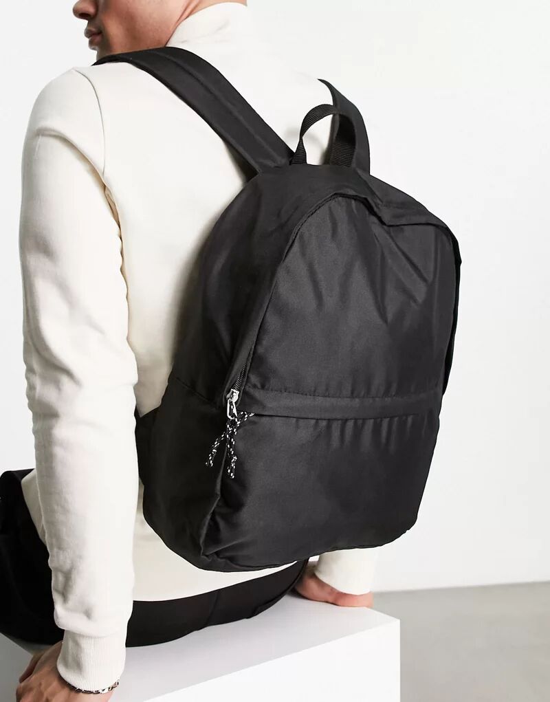 Черный нейлоновый рюкзак с контрастной ручкой ASOS