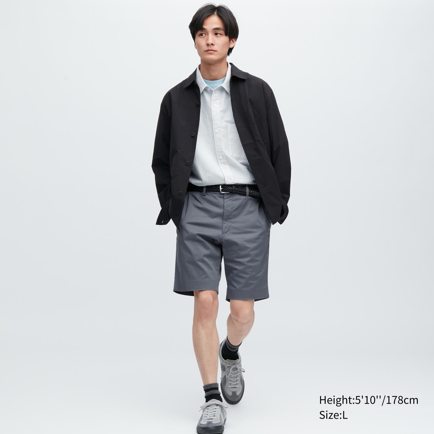 

Эластичные шорты узкого кроя Uniqlo, серый