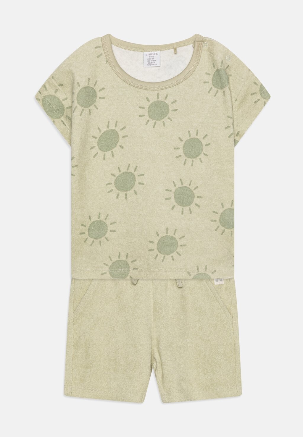 

Футболка с принтом SUN UNISEX SET Lindex, цвет dusty green