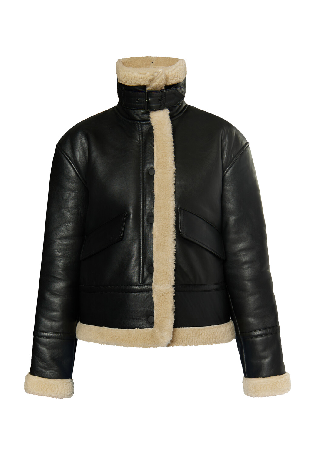 

Кожаная куртка DreiMaster Aus Shearling, черный