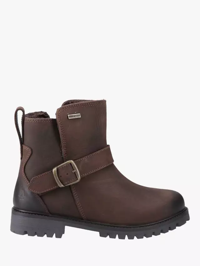 

Ботильоны Hush Puppies Wakely Waterproof Leather Shearling Lined, коричневый