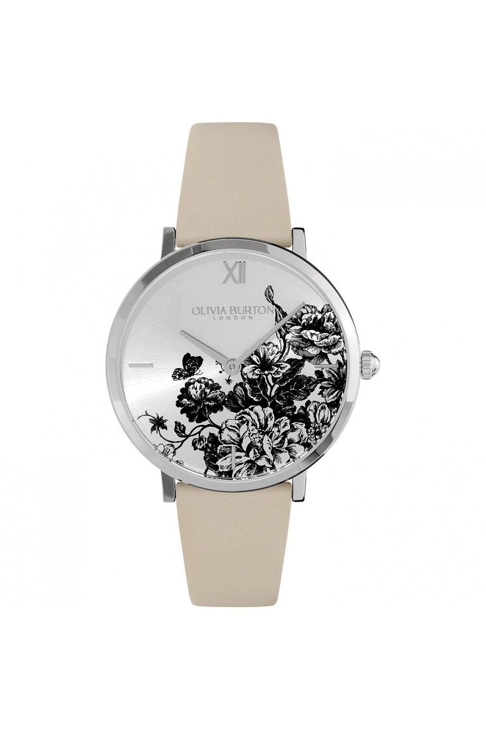 

Модные аналоговые часы из нержавеющей стали Floral Blooms — 24000113 Olivia Burton, серебро