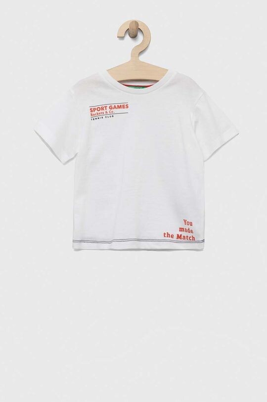 

Хлопковая футболка для детей United Colors of Benetton, белый