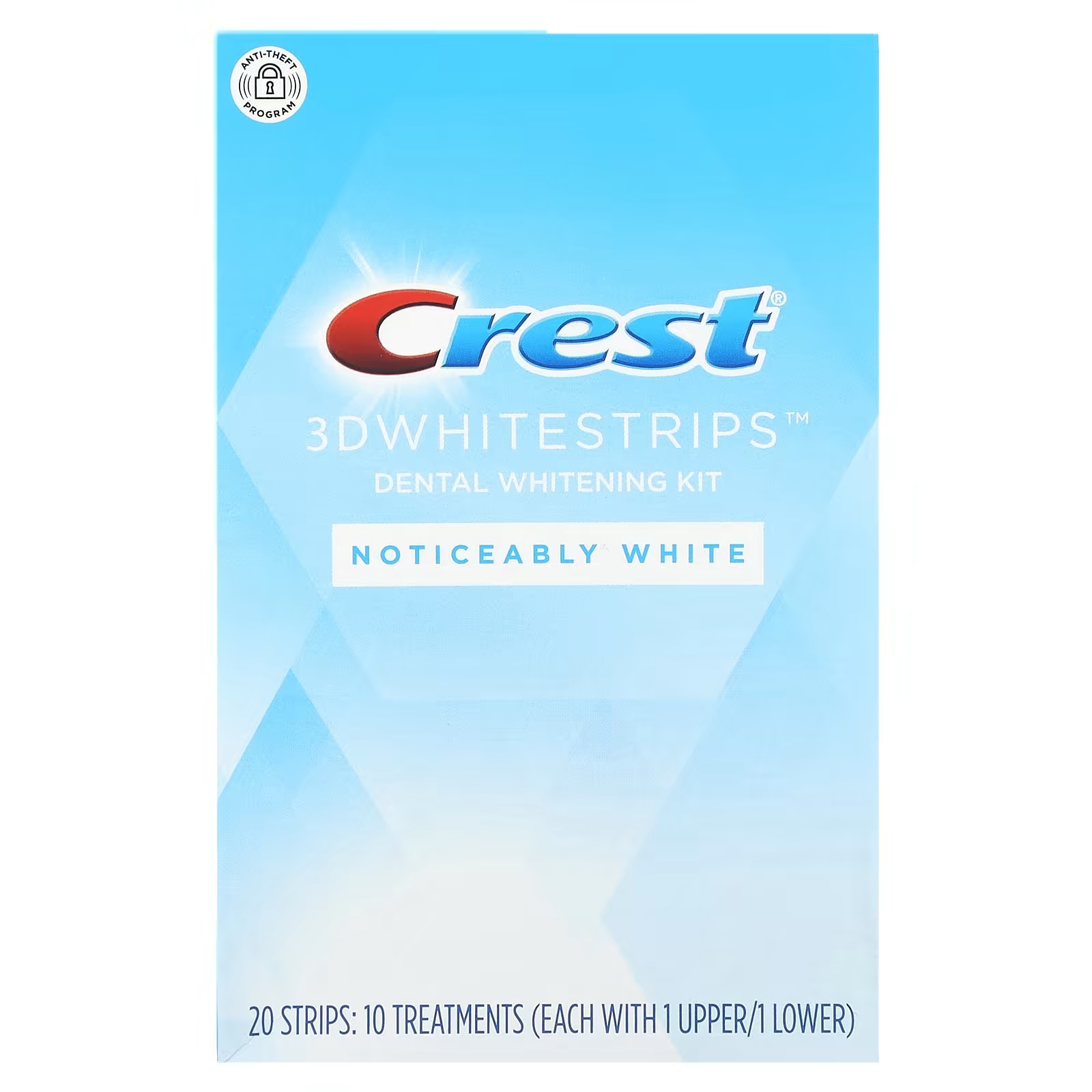 Набор для отбеливания зубов Crest 3D Whitestrips заметный белый цвет, 20 шт.