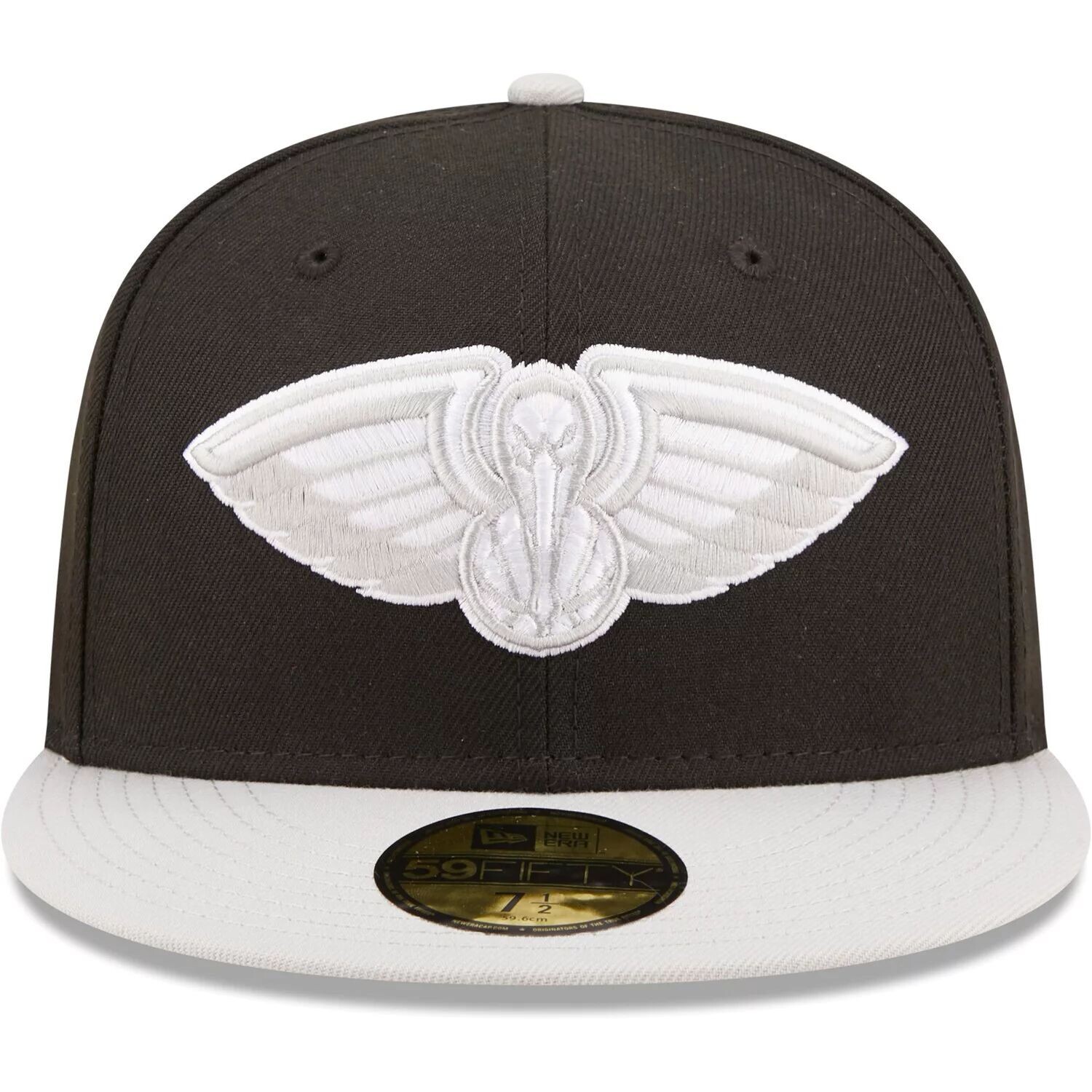 

Мужская двухцветная цветная упаковка New Era черного/серого цвета New Orleans Pelicans 59FIFTY Облегающая шляпа