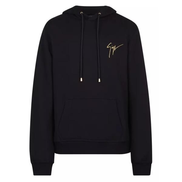 

Футболка logo embroidery cotton hoodie Giuseppe Zanotti, черный