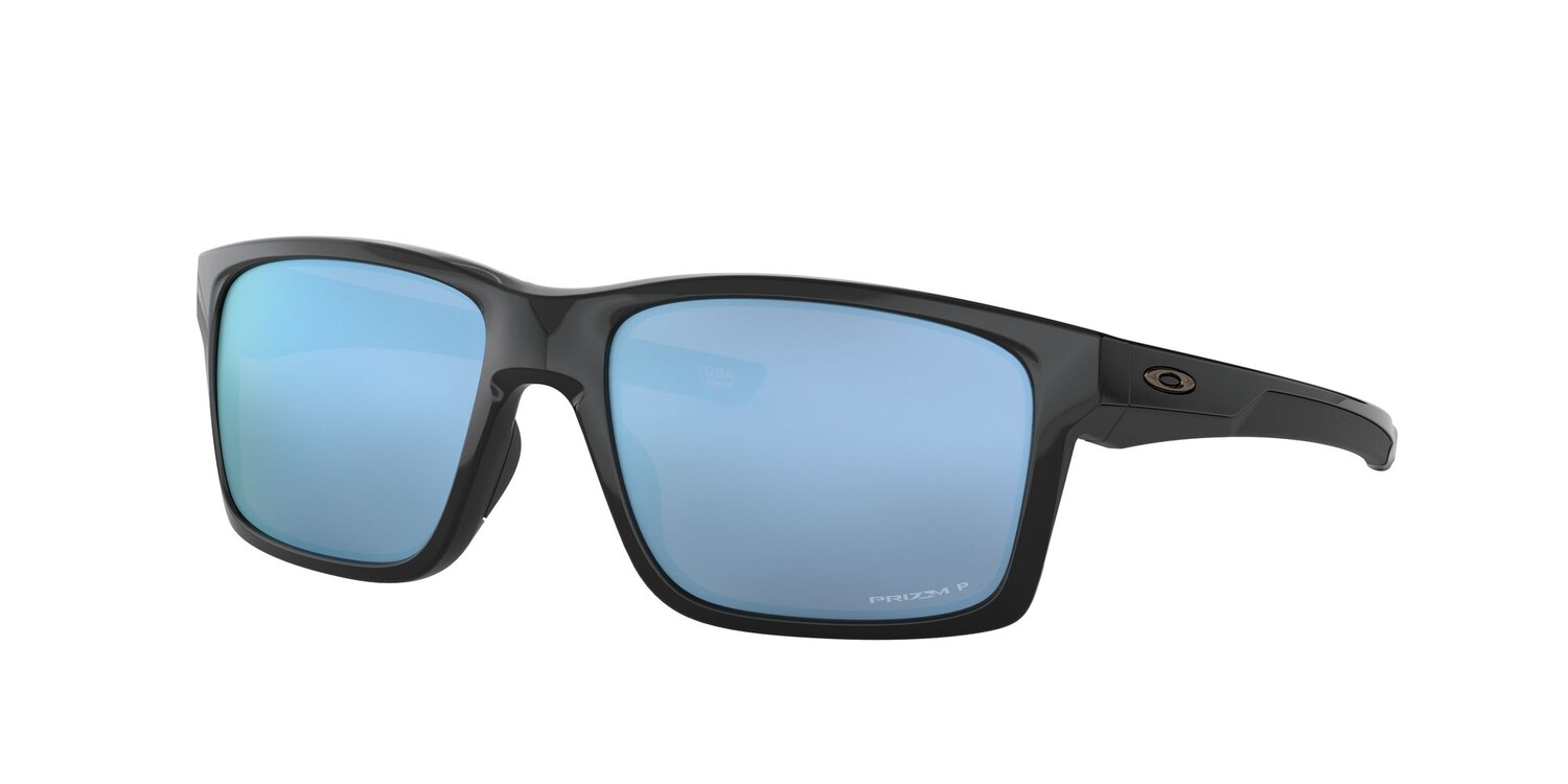 

Oakley OO9264 Поляризованные прямоугольные солнцезащитные очки Mainlink Prizm, черные/синие