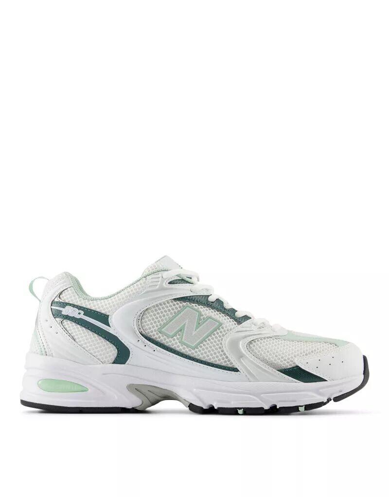 

Кроссовки New Balance 530 белого и зеленого металлика