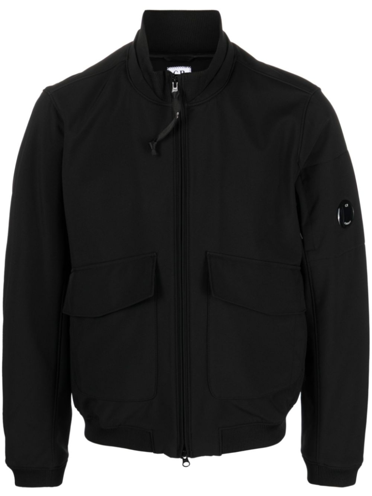 

C.P. Company Lens-detail zip-up bomber jacket, черный