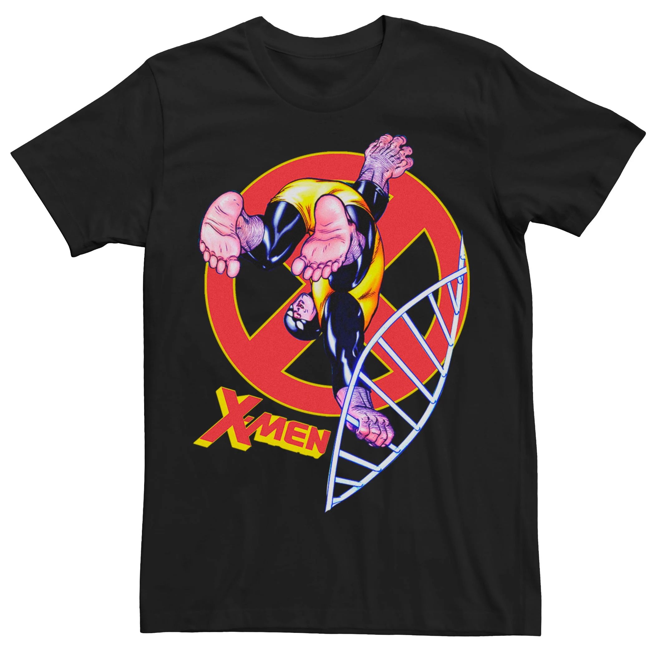 Мужская классическая футболка с рисунком ДНК Marvel X-Men The Beast