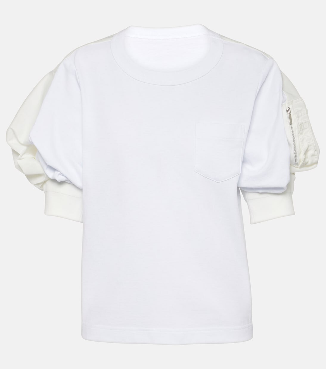 

Футболка из хлопкового джерси Sacai, белый