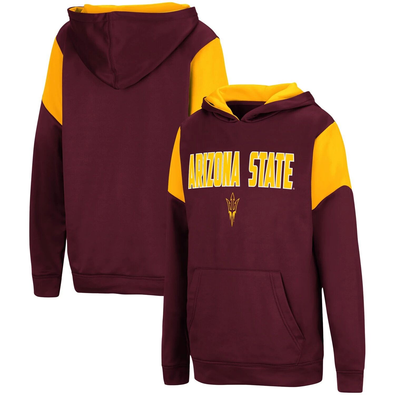 

Молодежный пуловер с капюшоном Colosseum Maroon Arizona State Sun Devils VF Cut Sew Colosseum