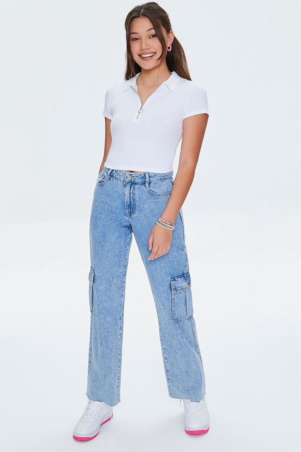

Прямые джинсы карго Forever 21, деним