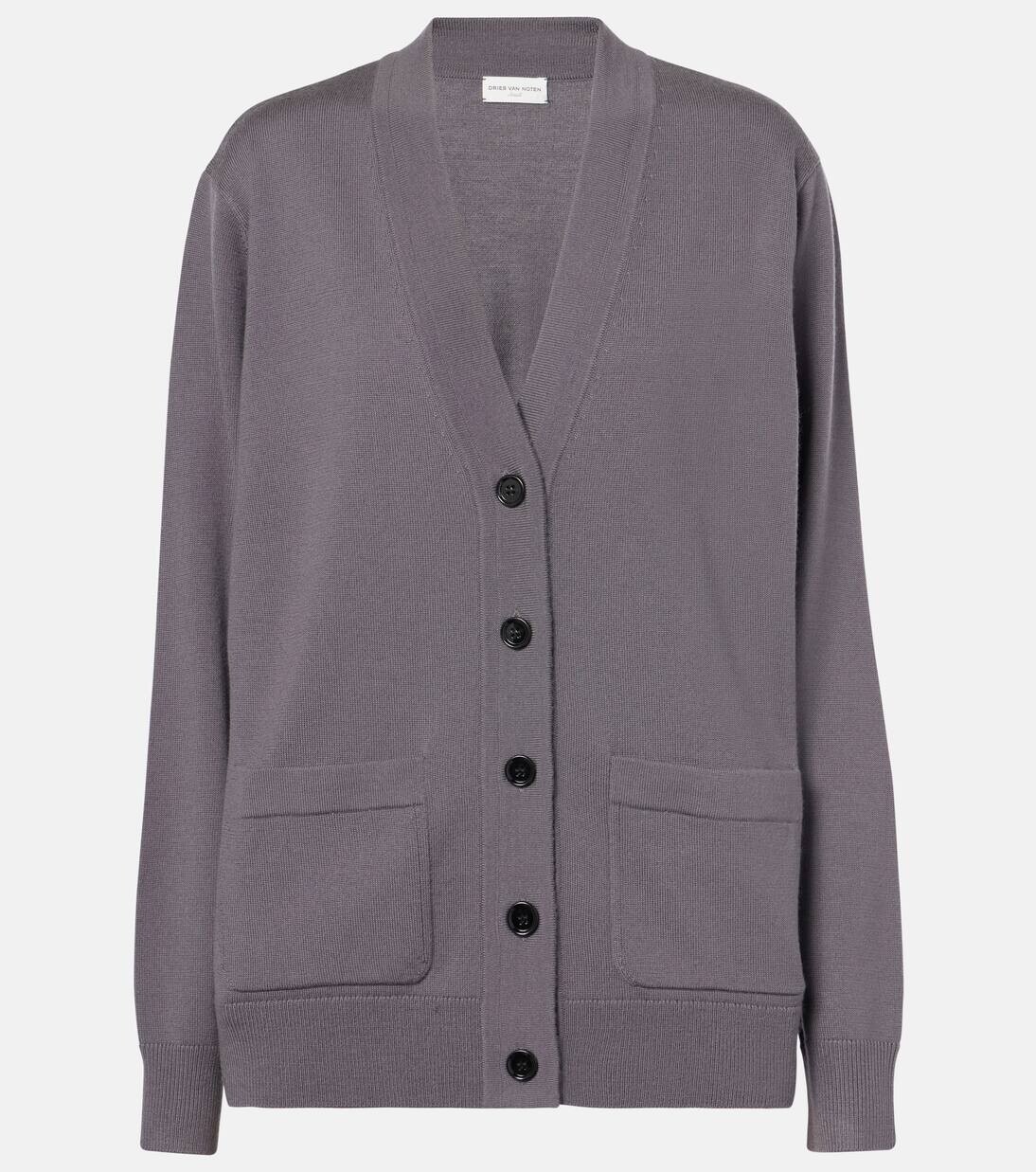 

Шерстяной кардиган Dries Van Noten, цвет taupe