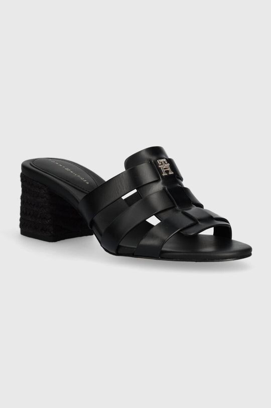 

Кожаные сандалии BLOCK MID HEEL LEATHER SANDAL Tommy Hilfiger, черный