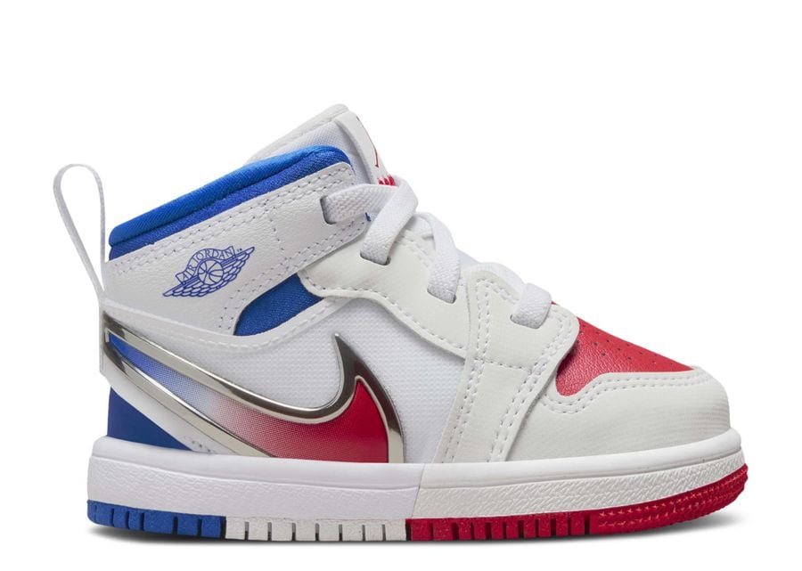 

Кроссовки Air Jordan Jordan 1 Mid RM EasyOn TD, цвет White Racer Blue Red