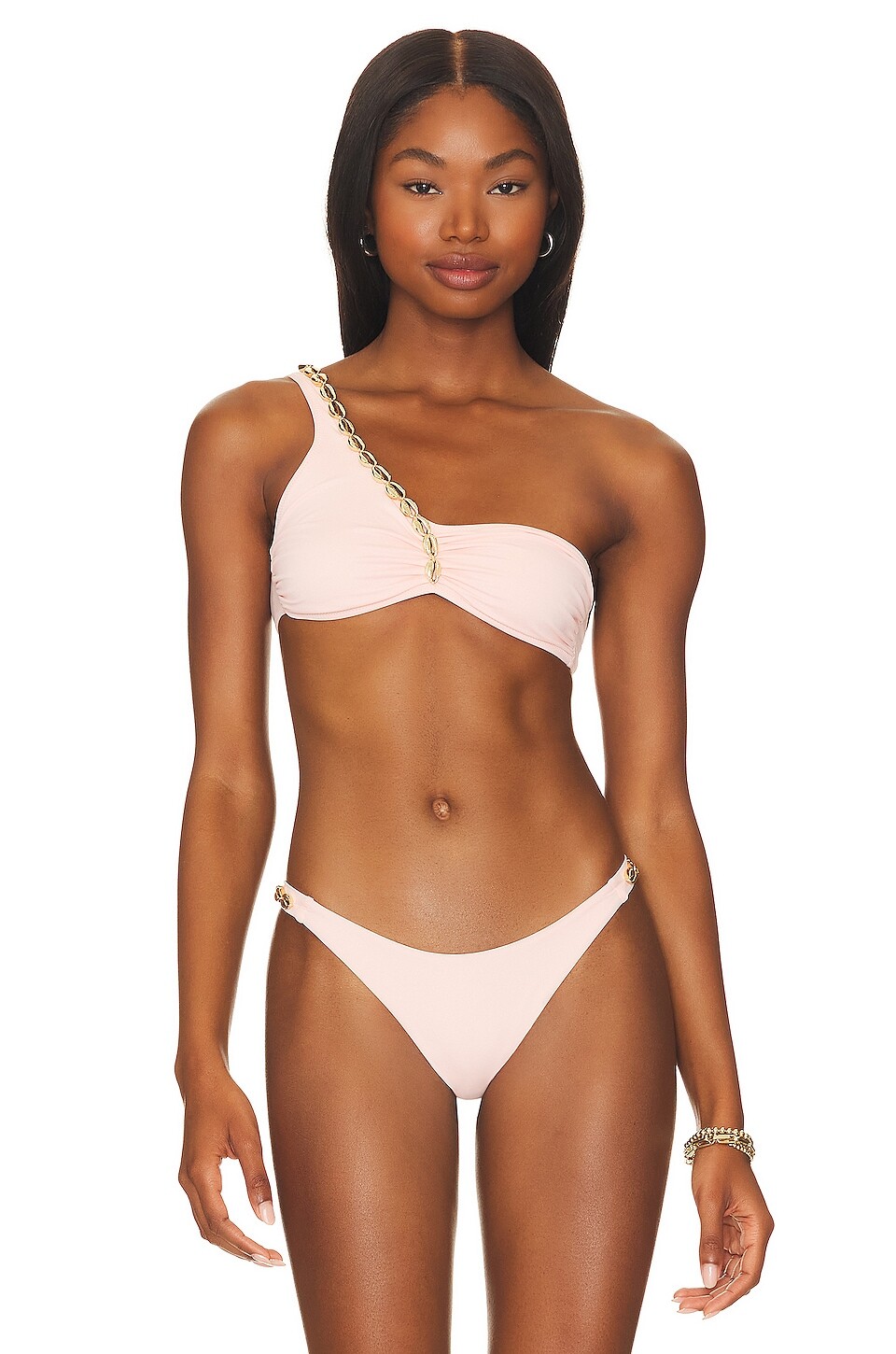 

Топ бикини Seashell Madeline One Shoulder, цвет Rododendro