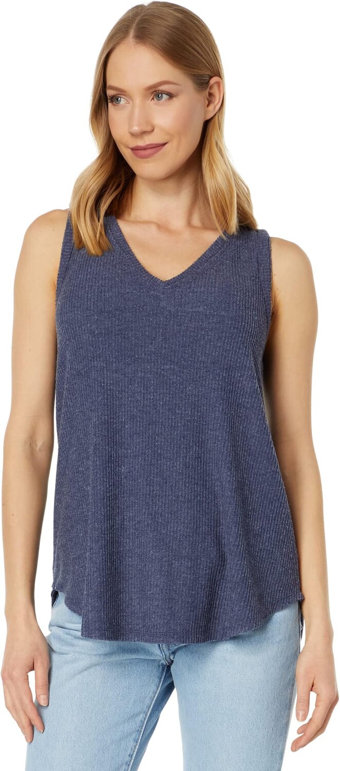 

Майка Cozy Brushed Rib Deep V Sleeveless Tank Dylan by True Grit, цвет Catalina Blue