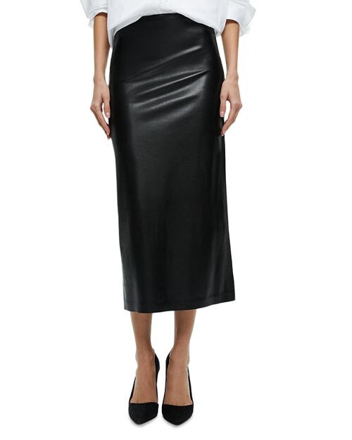 

Юбка-комбинация Maeve из искусственной кожи Alice and Olivia, цвет Black