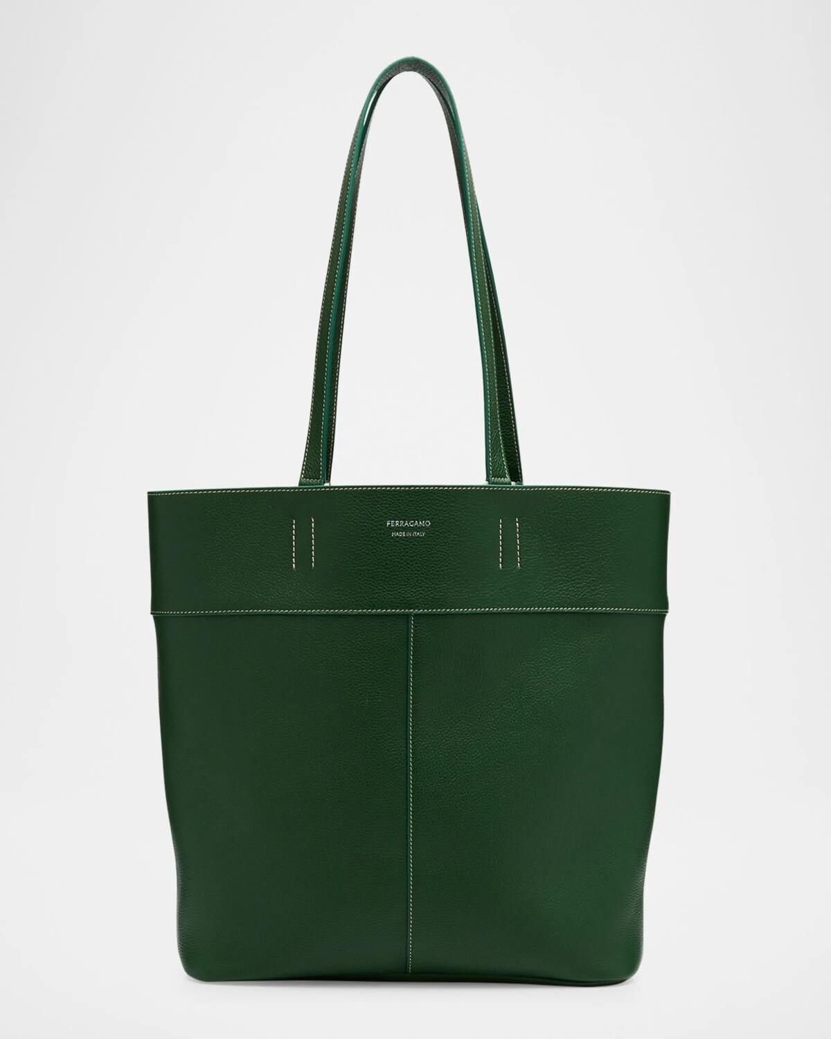 

Мужские товары Кожаная большая сумка Ferragamo, цвет Forest Gre