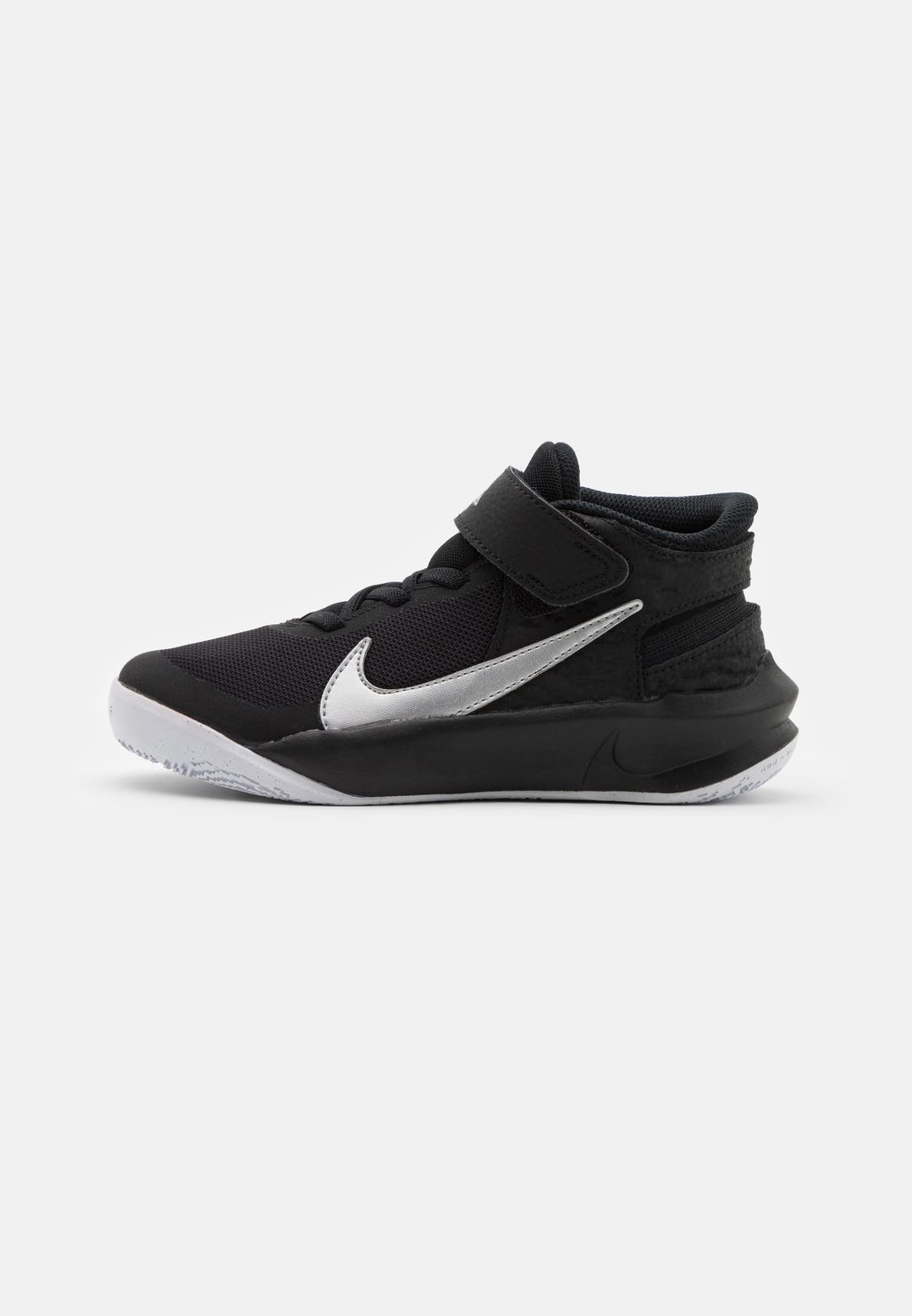 

Баскетбольные кроссовки Team Hustle D 10 Flyease (Ps) Nike, цвет black/metallic silver/volt/white