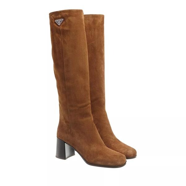 

Сапоги leather boots Prada, коричневый