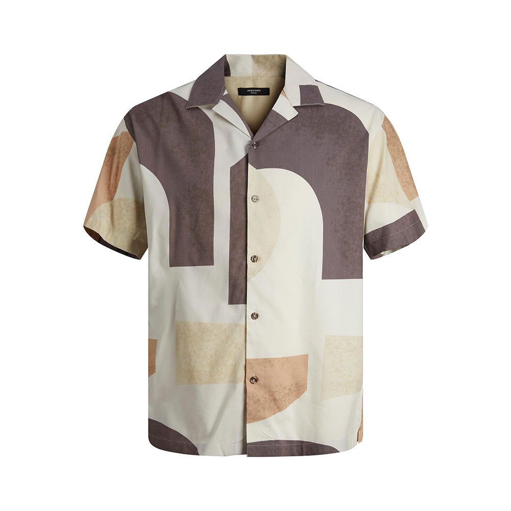 Рубашка с коротким рукавом Jack & Jones Blacarnaby Print Resort, бежевый