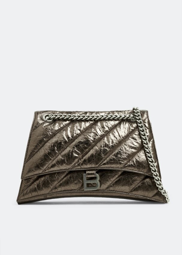 

Сумка Balenciaga Crush Medium Chain, металлик