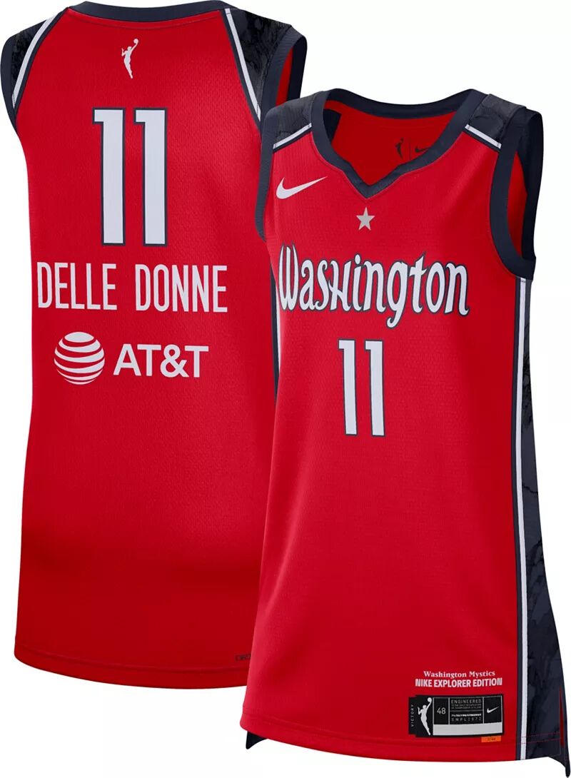 

Красная футболка Nike Adult Washington Mystics Елена Делле Донн Replica Explorer