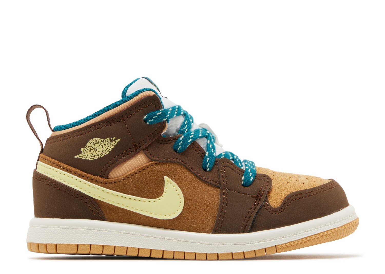 Кроссовки Air Jordan Air Jordan 1 Mid Se Td 'Cacao Wow', коричневый ультратонкий силиконовый чехол накладка для vivo v20 se с принтом кот с желтым зонтом