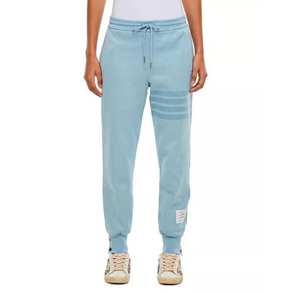 

Брюки sweatpants in double face knit Thom Browne, синий