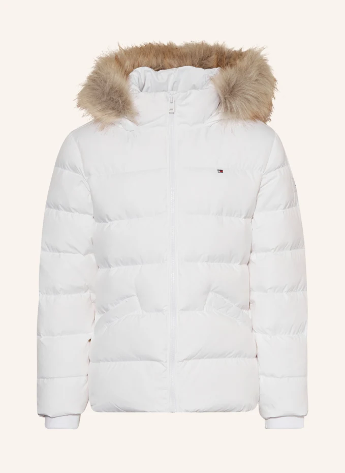 

Пуховик со съемным искусственным мехом Tommy Hilfiger, белый