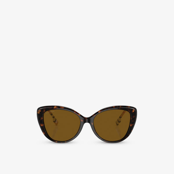 BE4407 солнцезащитные очки «кошачий глаз» из ацетата Burberry, коричневый