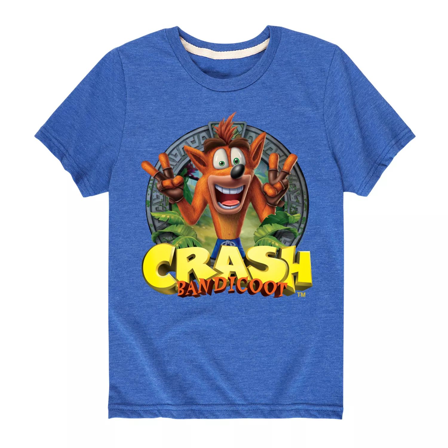 

Футболка с рисунком Crash Bandicoot Peace для мальчиков 8–20 лет Licensed Character, синий