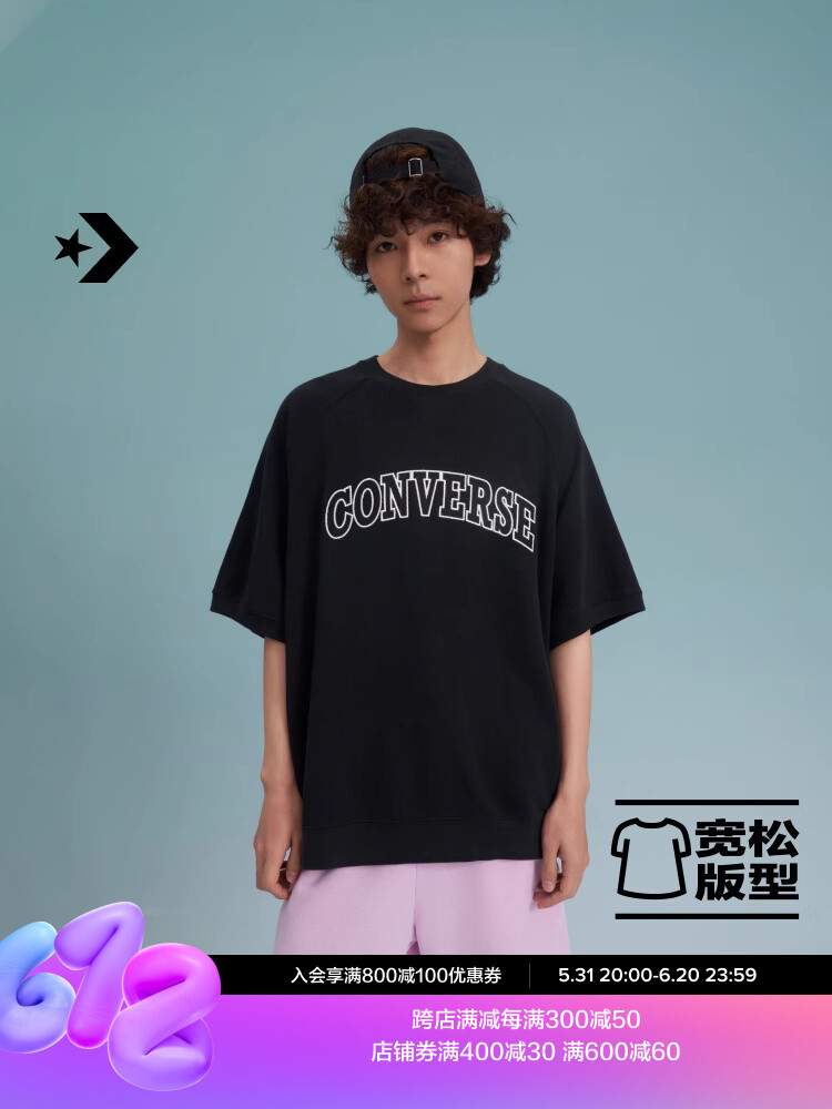 

Футболка мужская Converse с короткими рукавами, черный