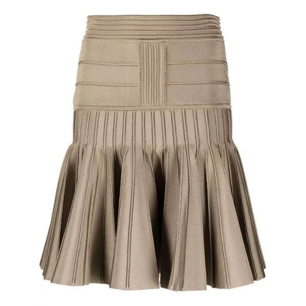 

Юбка pleated knit miniskirt Balmain, коричневый