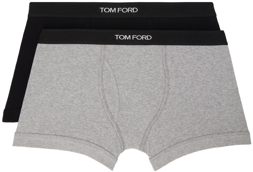 

Две пары серых и черных боксеров Tom Ford