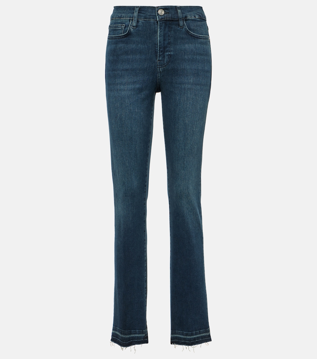 Прямые джинсы с высокой посадкой Frame, синий джинсы прямые с высокой посадкой 28 32 синий