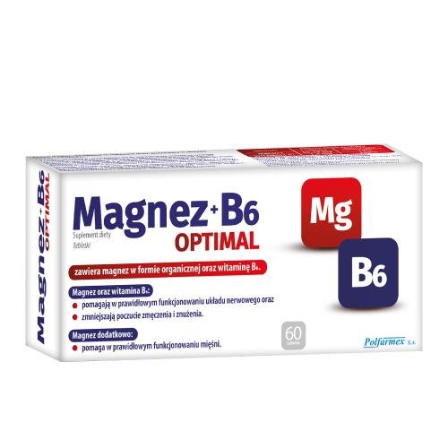 магний в6 60 таблеток 600 мг Polfarmex, Магний + В6 Оптимал, 60 таблеток.