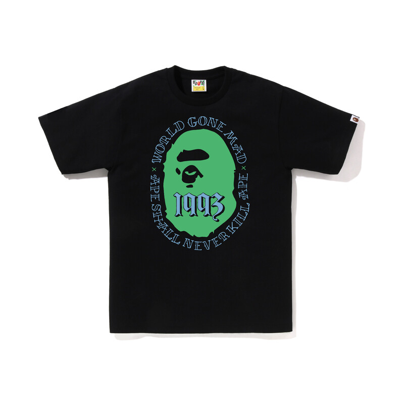 

Футболка BAPE Ape Head 1993 черная A Bathing Ape, белый