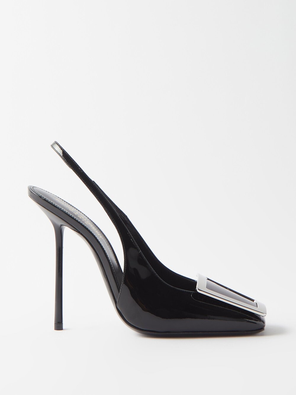 

Туфли maxine 115 из лакированной кожи с пяткой на пятке Saint Laurent, черный