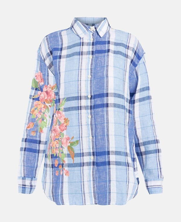 

Рубашка блузка Lauren Ralph Lauren, синий