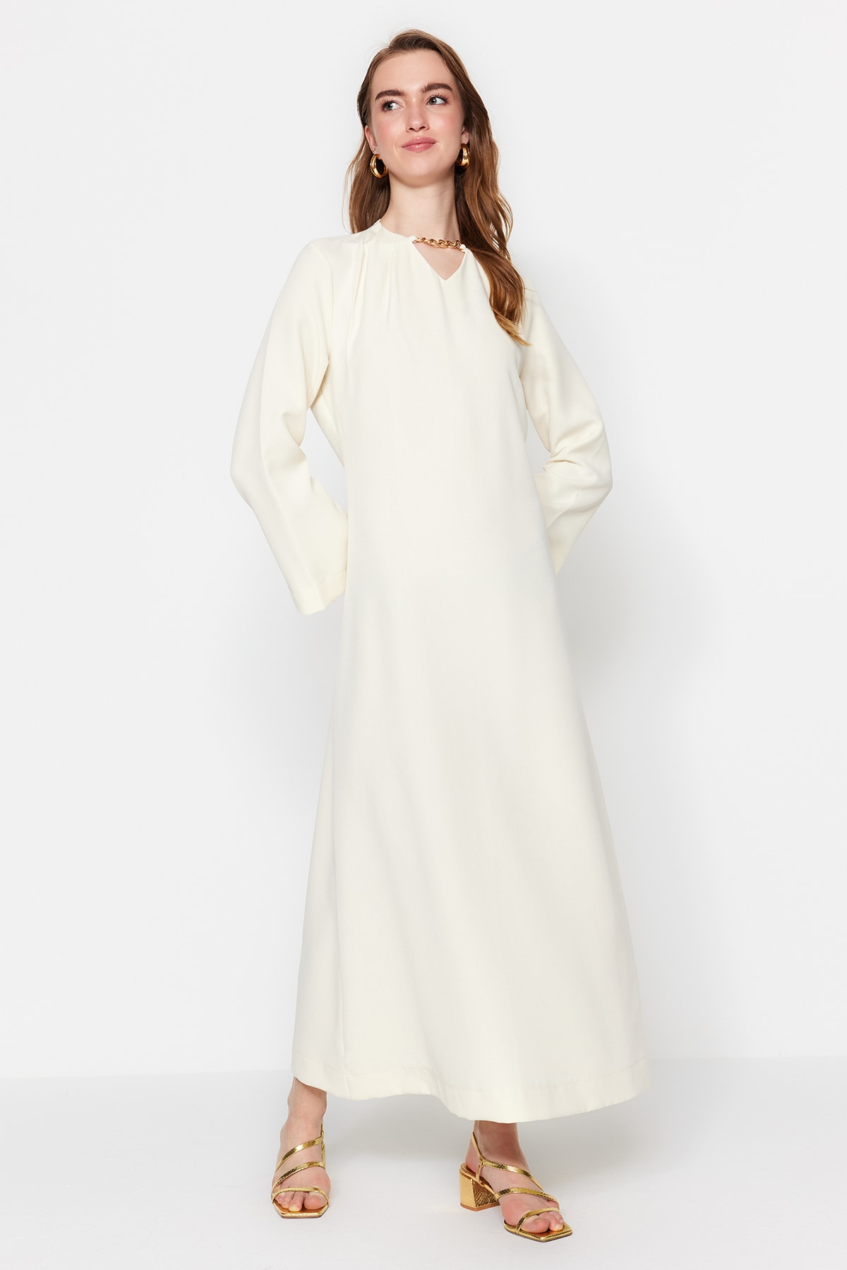 

Вечернее платье - экрю - макси Trendyol Modest